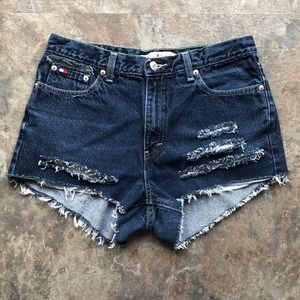 Tommy Hilfiger Distressed Cutoff Jean Shorts 10